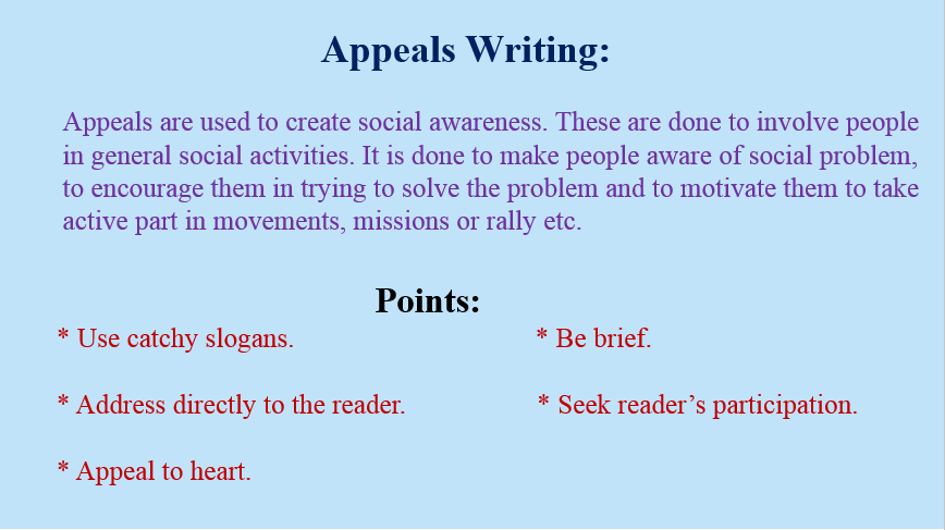 Appeal Writing – englishforlearner How To Write An Appeal