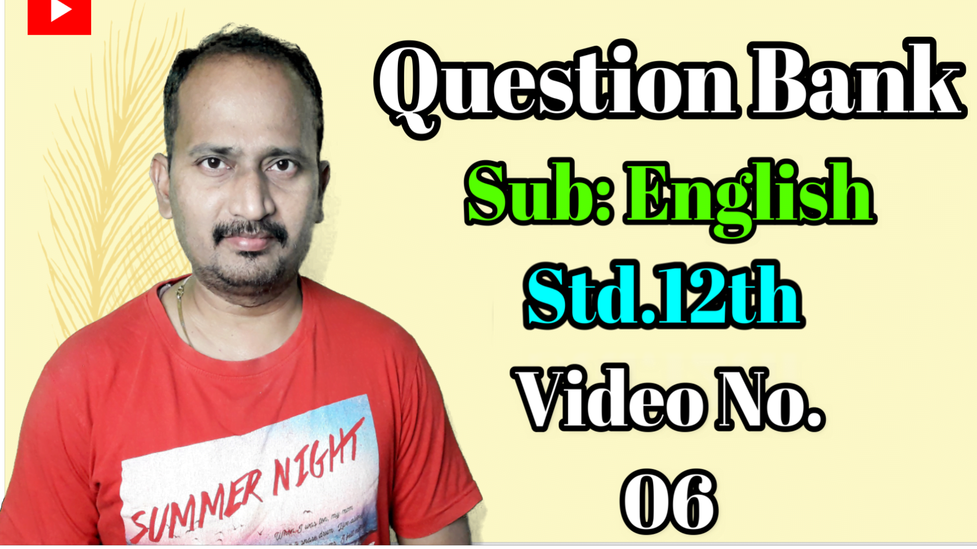Question Bank Std.12th Video No.06