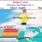 Std.9th Practice Test Paper No.01(Bridge Course Activity)