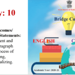 Paragraph Writing : Bridge Course Activity No.10 :Std.9th