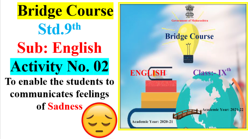 Different Ways of expressing Sadness Activity No.2 Bridge Course