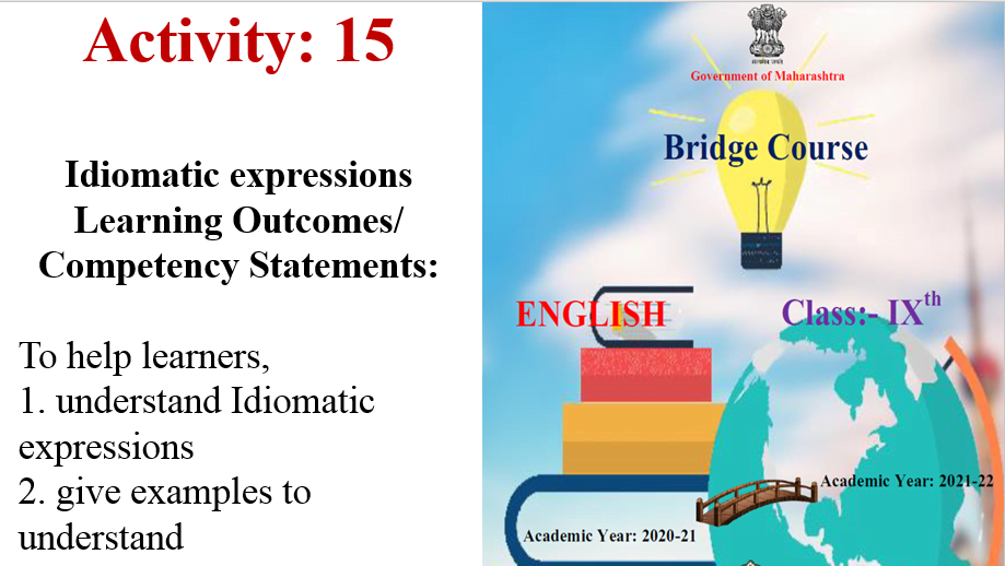 Std.9th : Bridge Course : Activity No.15