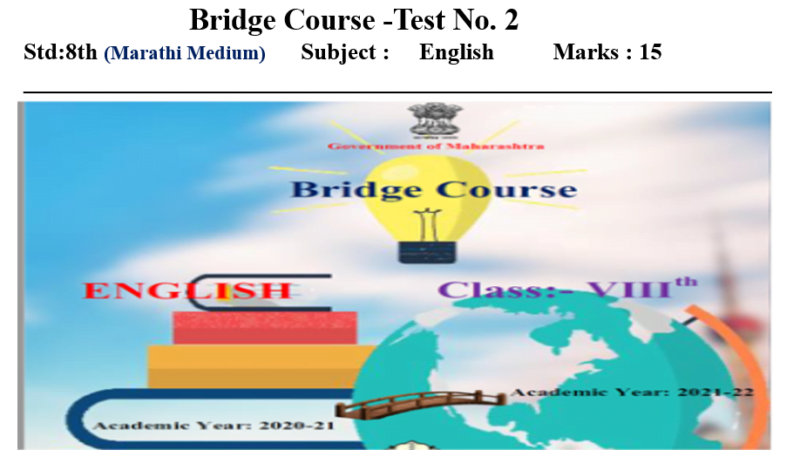 Std.8th Practice Test Paper No.02( Bridge Course Activity)