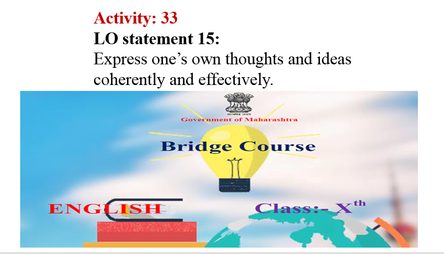 Std.10th Bridge Course Activity No.33