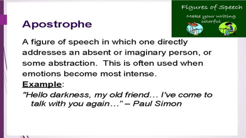 Figure of Speech :Apostrophe & Hyperbole