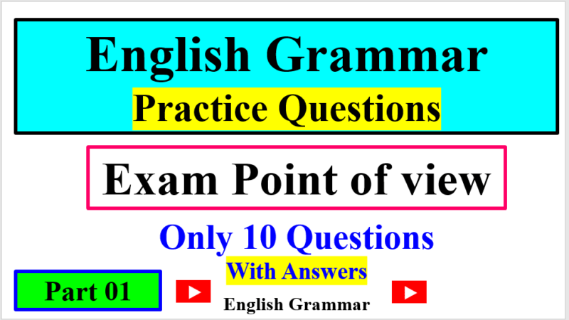 English Grammar Practice Questions