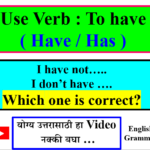 Use verb: to have