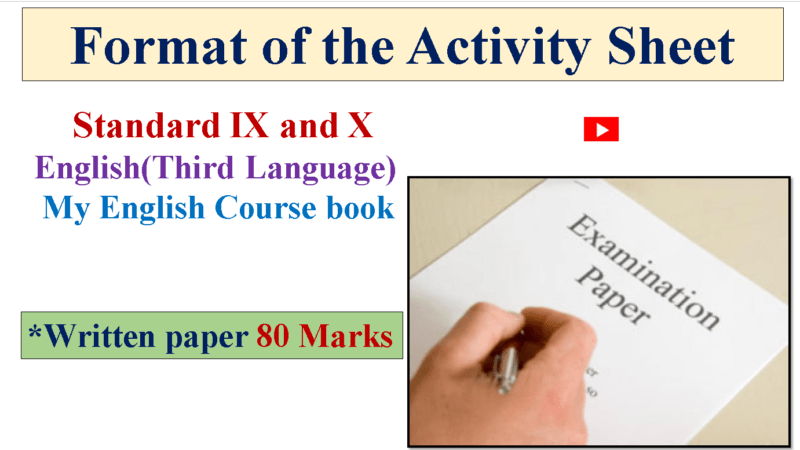 Format of the Activity Sheet