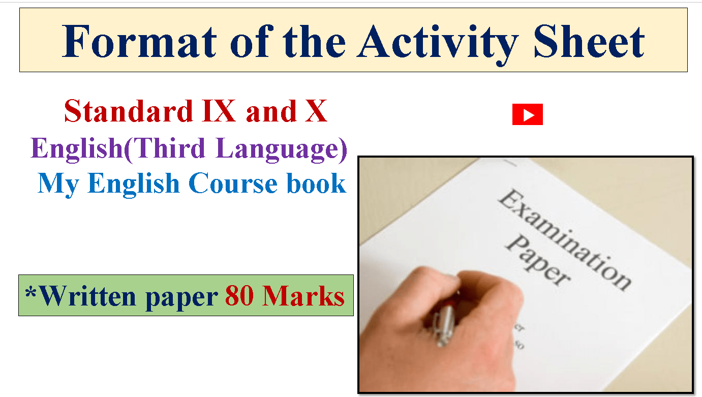 Format of the Activity Sheet
