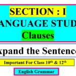 Clauses : Expand the Sentence