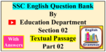SSC English Question Bank By Education Department Section 02