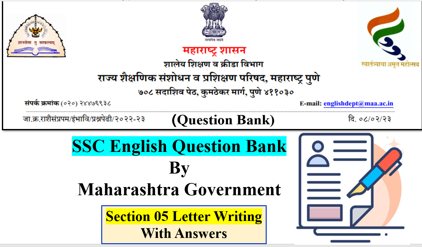 SSC Question Bank by Maharashtra Government Section 5 Letter Writing