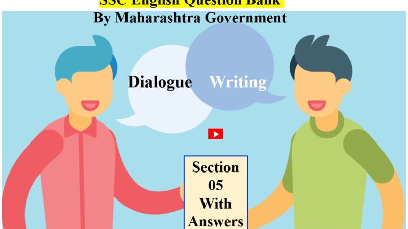 SSC English Question Bank By Maharashtra Government Section 05 Dialogue Writing