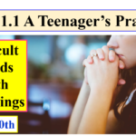 1.1 A Teenager’s Prayer Difficult Words With Meanings