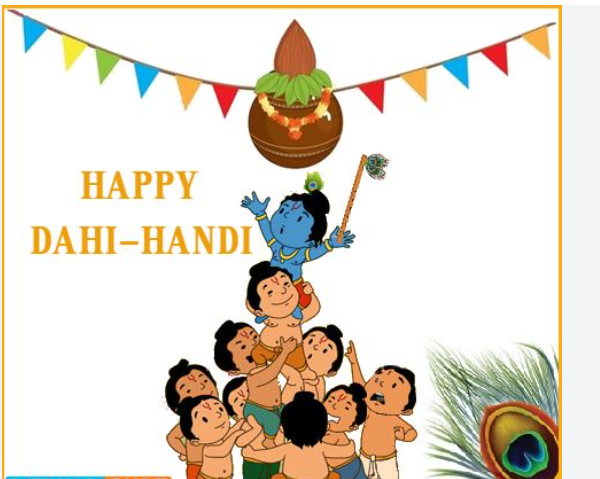 How to draw a beautiful & easy drawing of children celebrating Dahihandi  festival