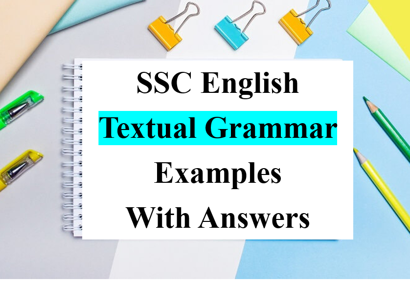 SSC English Textual Grammar With Answers