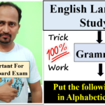 Put the following words in Alphabetical order Language Study