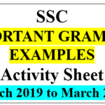 SSC IMPORTANT EXAMPLES OF GRAMMAR